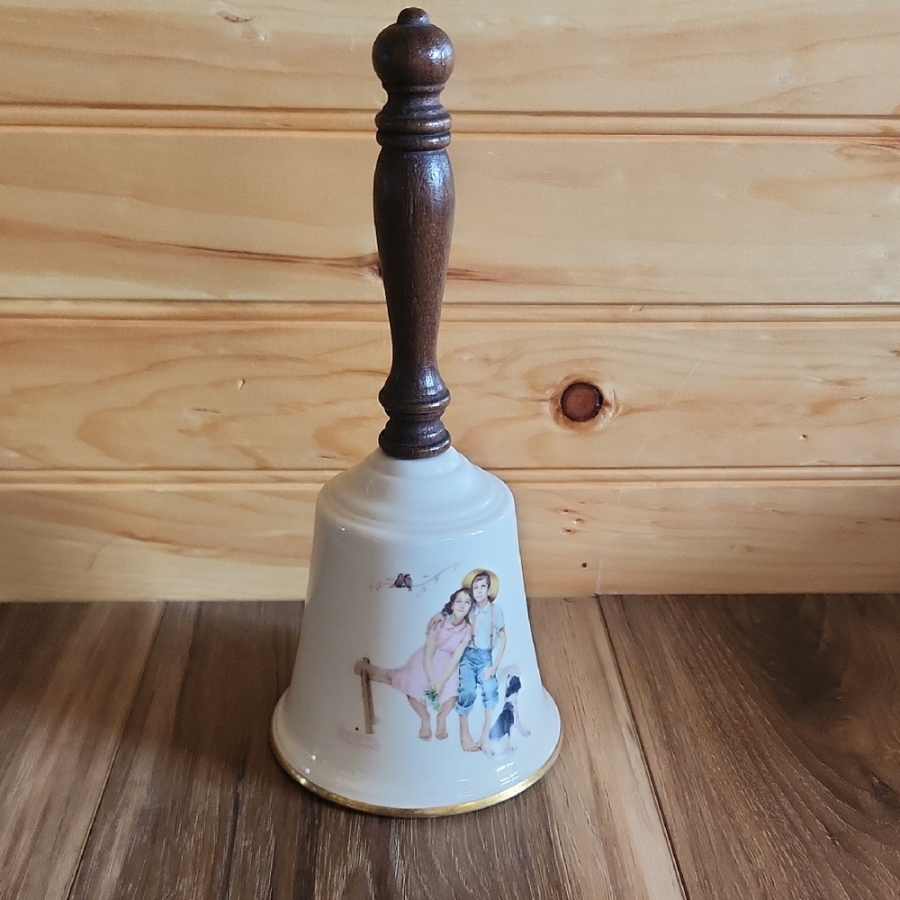 Gorham Decorative Bell with Wooden Handle